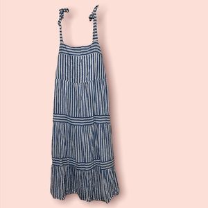 Strap Flowy Strip Dress